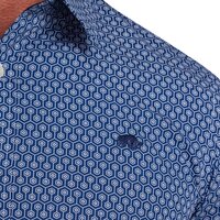 Raging Bull Geometric Print Shirt Navy