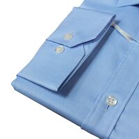 Brooksfield Sky Blue Plain Cotton Business Shirt