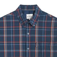 Ben Sherman Linear Check LS Navy Red