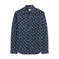 Ben Sherman Micro Paisley Print LS Navy