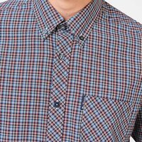 Ben Sherman Mini Check Red Blue SS Shirt