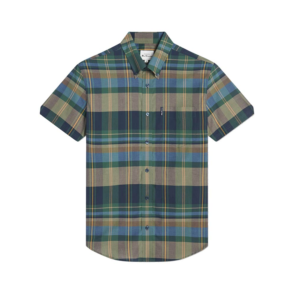 Ben Sherman Tartan Green SS Shirt Green