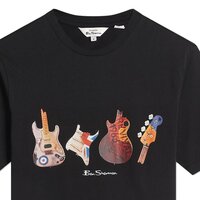 Ben Sherman Smashed Guitars Tee Black