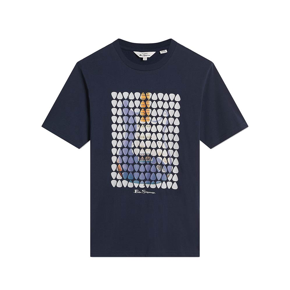 Ben Sherman Guitar Pick Tee Navy