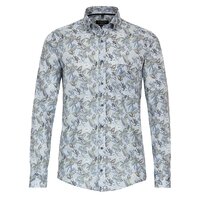 Casa Moda Long Sleeve Floral Print Shirt Sky Green