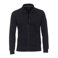 Casa Moda Full Zip Cotton Sweater Navy