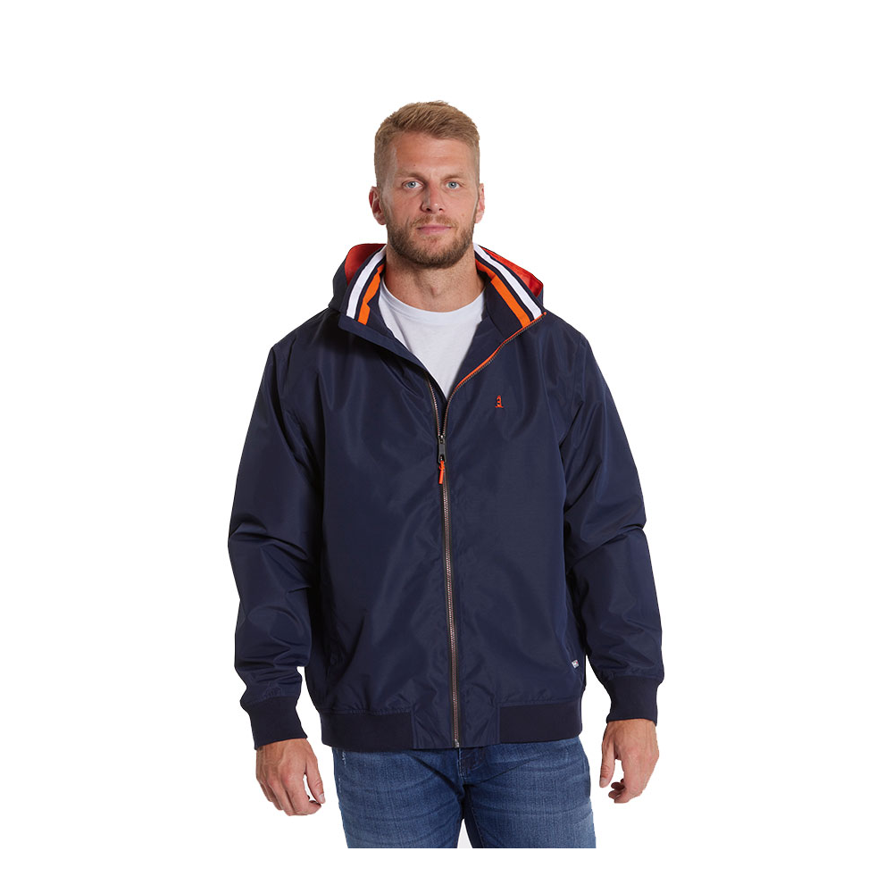 NORTH 56 - Hooded 5000mm Rain Jacket Navy - Designed for big men ...