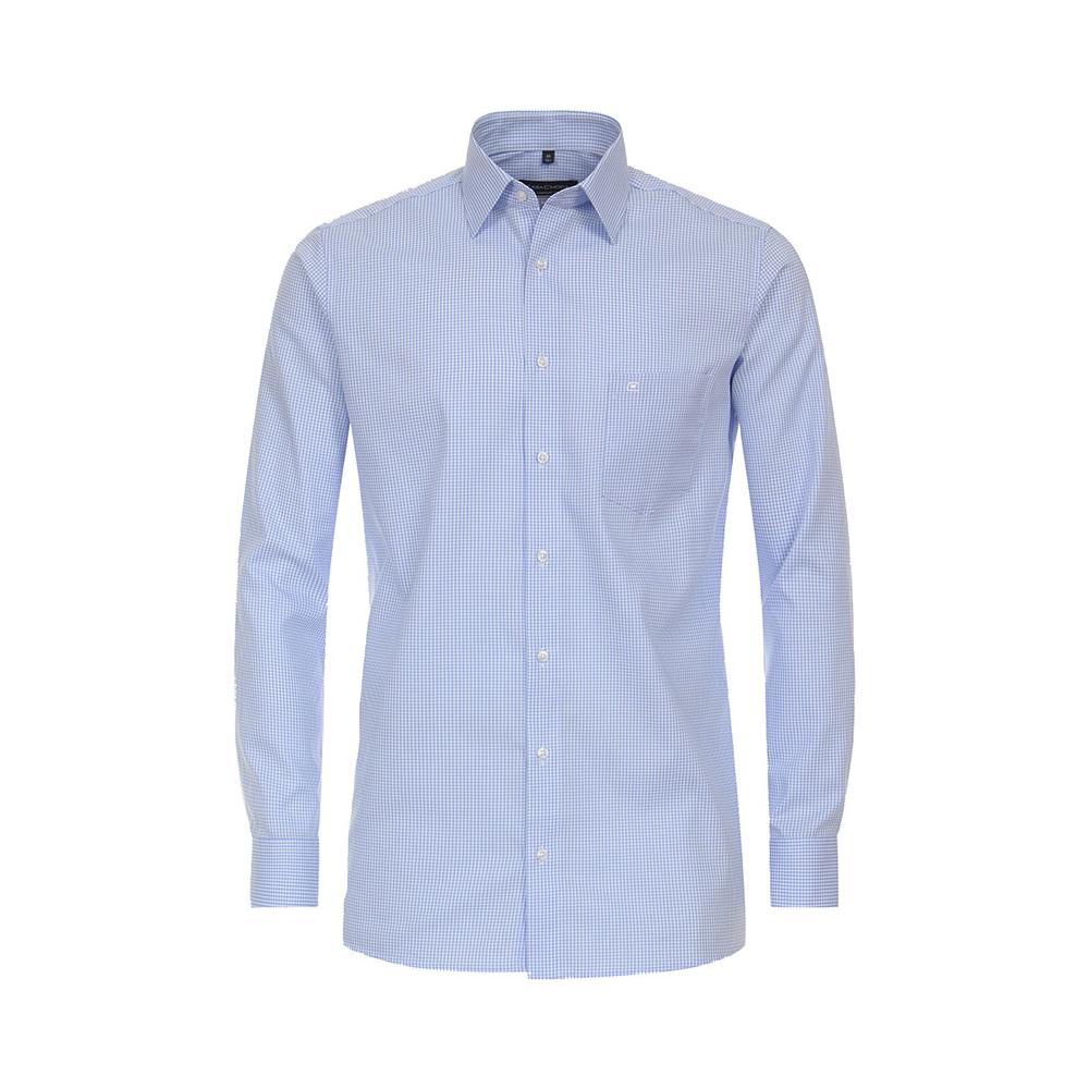 Casa Moda Mini Check Business Shirt Sky