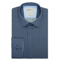 Brooksfield Stretch Cotton Geo Print Fashion Shirt