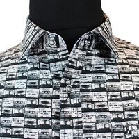 Berlin Cassete Poplin Print Long Sleeve Shirt