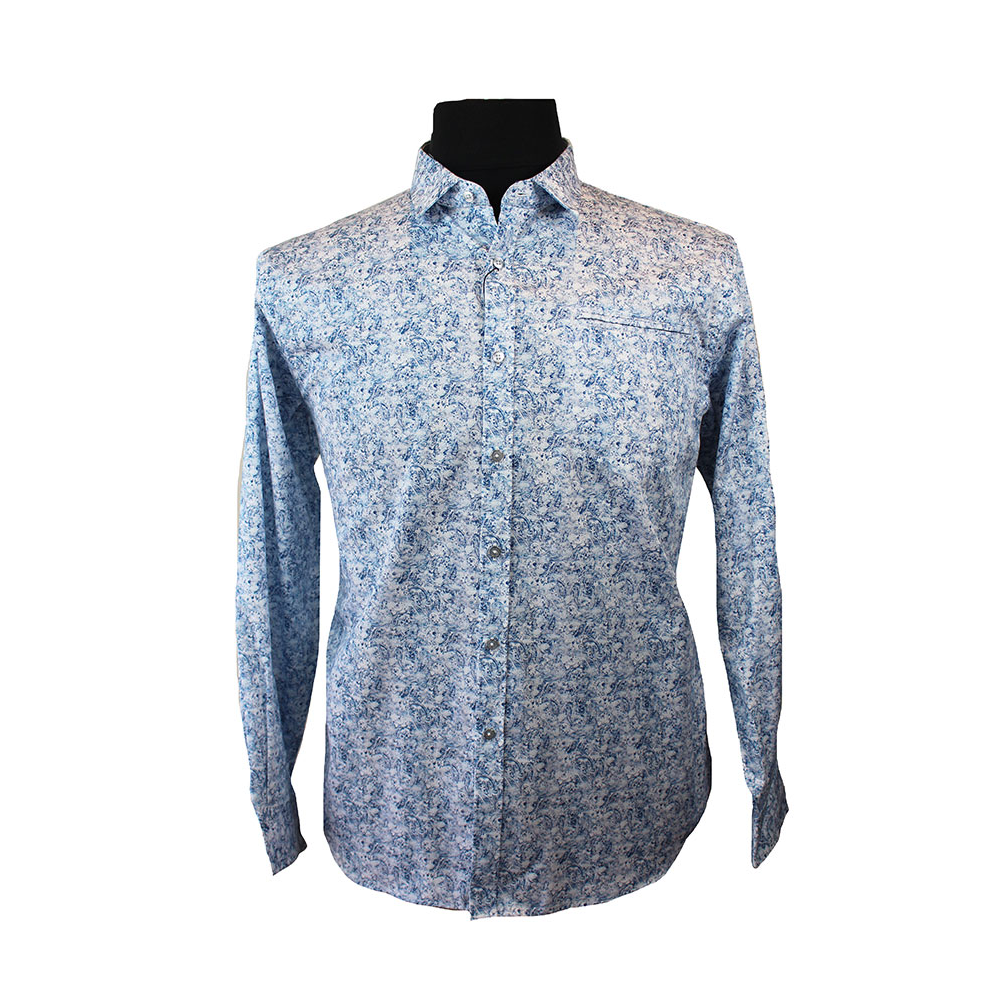 Berlin Dylan Satin Print Long Sleeve Shirt