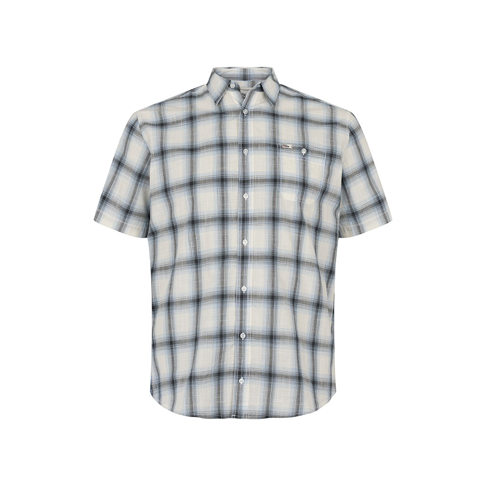 NORTH 56 - Cotton Blue Check Short Sleeve Shirt