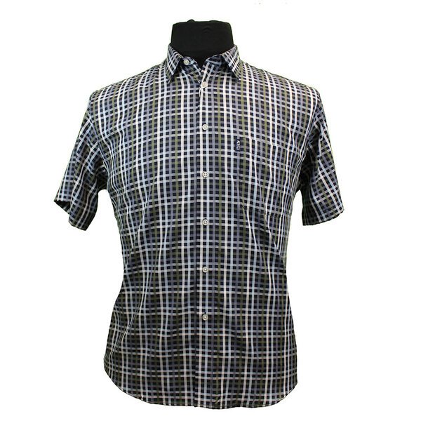 AERTEX - Cellular Pure Cotton Navy Small Check-shop-by-brands-Beggs Big Mens Clothing - Big Men's fashionable clothing and shoes
