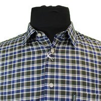 Aertex Cellular Pure Cotton Green Mid Check