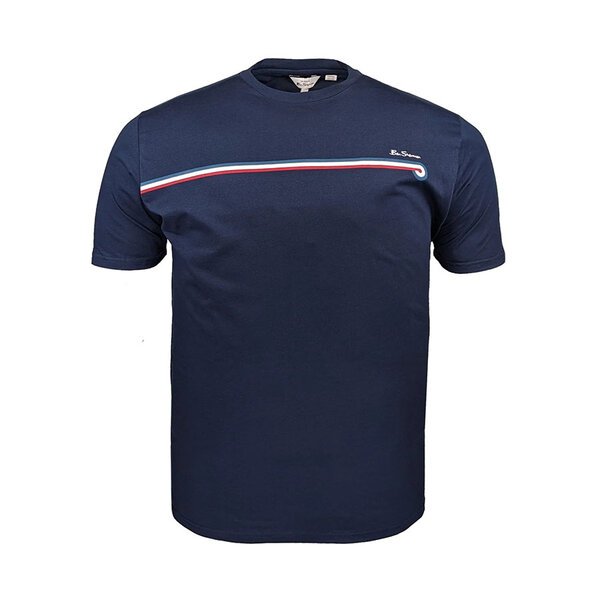 BEN SHERMAN - Core Stripe Tee Dark Navy-shop-by-brands-Beggs Big Mens Clothing - Big Men's fashionable clothing and shoes