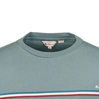 BEN SHERMAN - Core Stripe Tee Petrol Blue