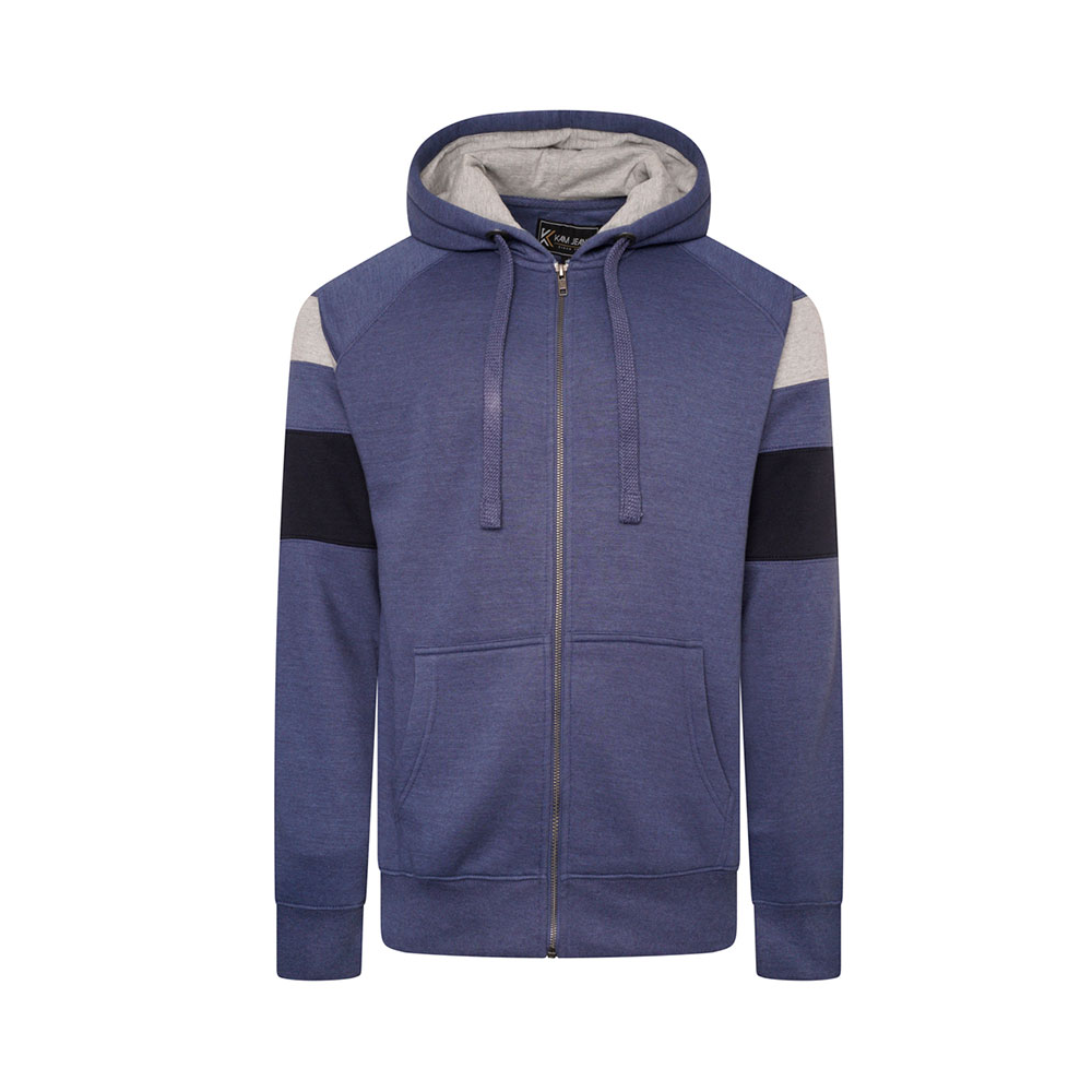 Kam Cut and Saw Zip Hoody Royal Blue