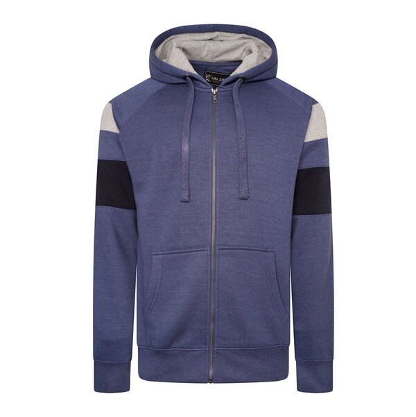Kam Cut and Saw Zip Hoody Royal Blue-shop-by-brands-Beggs Big Mens Clothing - Big Men's fashionable clothing and shoes