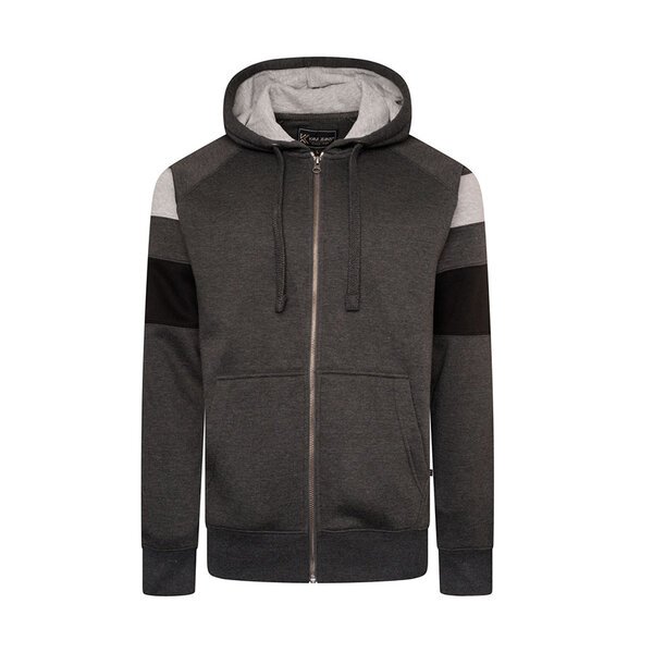 Kam Cut and Saw Zip Hoody Charcoal-shop-by-brands-Beggs Big Mens Clothing - Big Men's fashionable clothing and shoes