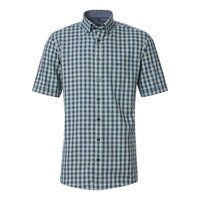 CASA MODA - Small Check Cotton SS Shirt Green