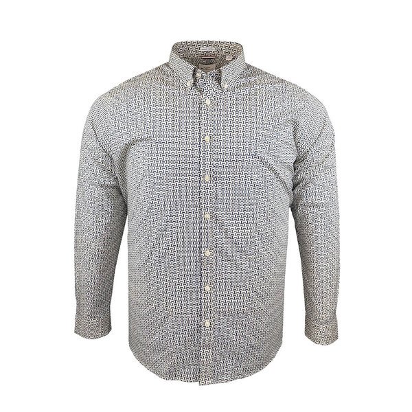 BEN SHERMAN - Split Spot Print Cream Blue-shop-by-brands-Beggs Big Mens Clothing - Big Men's fashionable clothing and shoes