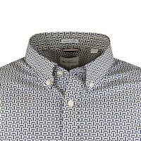 BEN SHERMAN - Split Spot Print Cream Blue
