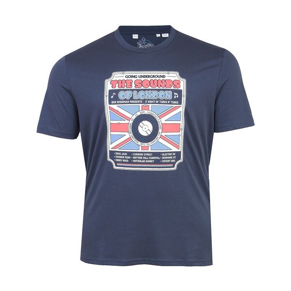 Ben Sherman London Mood Navy Tee-shop-by-brands-Beggs Big Mens Clothing - Big Men's fashionable clothing and shoes