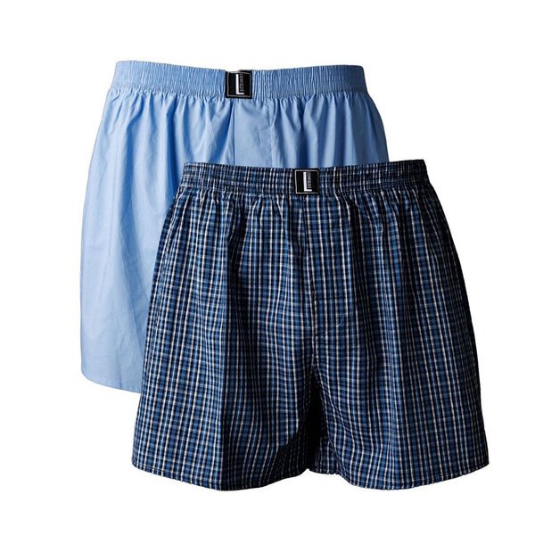 LF 2 Pack Cotton boxer shorts Blue-shop-by-brands-Beggs Big Mens Clothing - Big Men's fashionable clothing and shoes