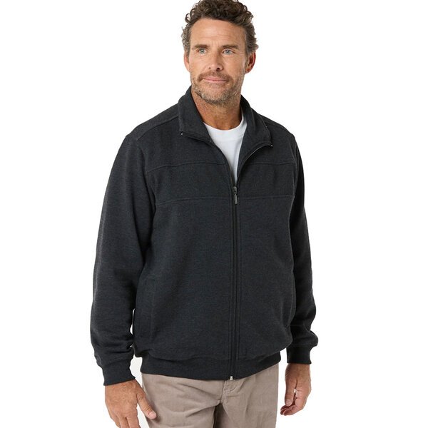 BA Zed Snowey fleece full zip Grey-shop-by-brands-Beggs Big Mens Clothing - Big Men's fashionable clothing and shoes