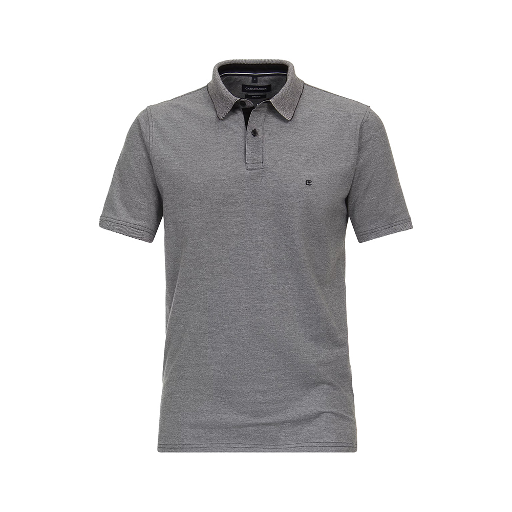 Casa Moda Cotton Stretch Plain Fashion Polo Grey