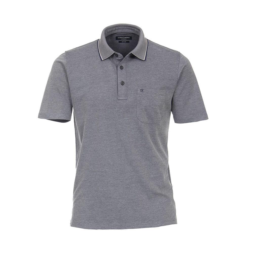Casa Moda Mix Marle Weave Fashion Polo With Pocket