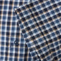 Casa Moda Small Check SS Shirt Navy