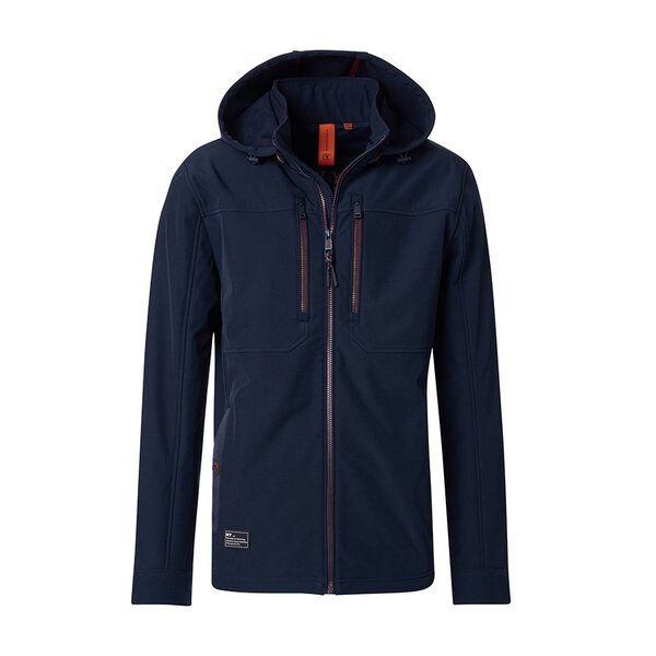CASA MODA - Soft Shell Hooded Jacket Navy-shop-by-brands-Beggs Big Mens Clothing - Big Men's fashionable clothing and shoes