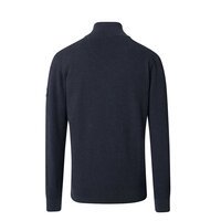 CASA MODA - Quarter Zip Cotton weave Sweatshirt Navy