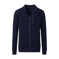 CASA MODA - Full Zip Cotton Stretch Sweatshirt Navy