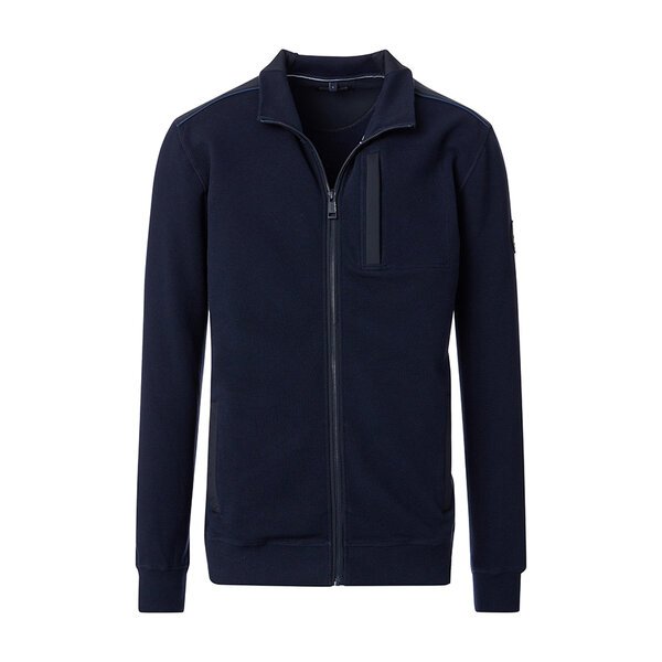 CASA MODA - Full Zip Cotton Stretch Sweatshirt Navy-shop-by-brands-Beggs Big Mens Clothing - Big Men's fashionable clothing and shoes