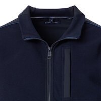 CASA MODA - Full Zip Cotton Stretch Sweatshirt Navy