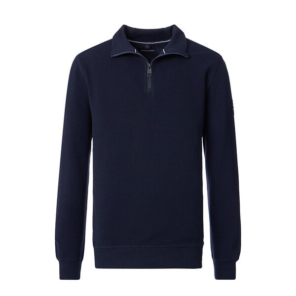 CASA MODA - Quater Zip Stretch Cotton Sweater Navy-shop-by-brands-Beggs Big Mens Clothing - Big Men's fashionable clothing and shoes