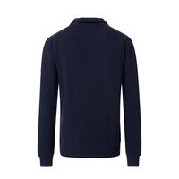 CASA MODA - Quater Zip Stretch Cotton Sweater Navy