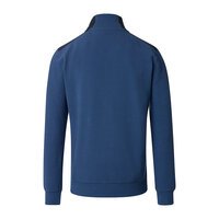 CASA MODA - Quater Zip Stretch Cotton Sweater Sargasso Sea
