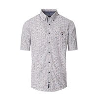 Casa Moda Floral Pattern SS Shirt Blue