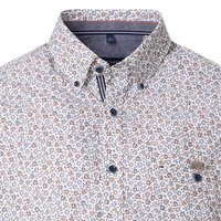 Casa Moda Floral Pattern SS Shirt Blue
