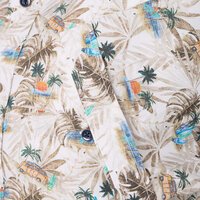 CASA MODA - Palm Tree Short Sleeve Shirt Beige