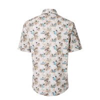CASA MODA - Palm Tree Short Sleeve Shirt Beige