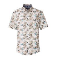 CASA MODA - Palm Tree Short Sleeve Shirt Beige