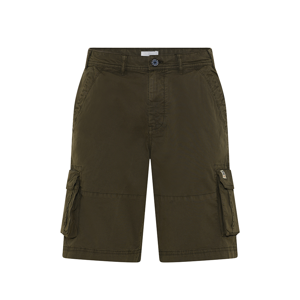 COMPASS - Stretch Cotton Cargo Shorts Olive