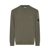 COMPASS - Crew neck Cotton Sweater Olive