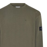 COMPASS - Crew neck Cotton Sweater Olive
