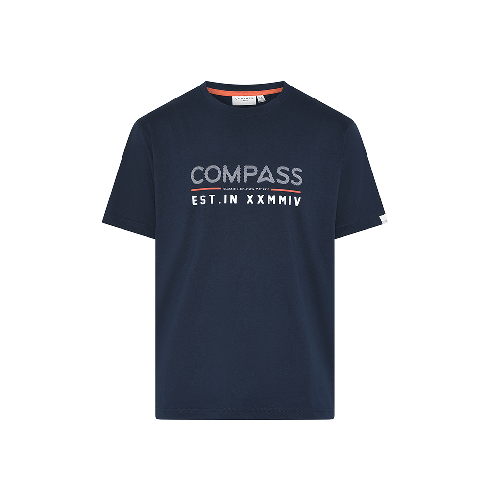 COMPASS - Logo Cotton Tee Navy