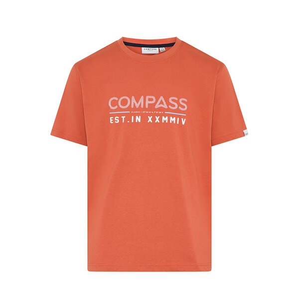 COMPASS - Logo Cotton Tee Orange-shop-by-brands-Beggs Big Mens Clothing - Big Men's fashionable clothing and shoes